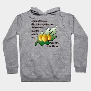 "I am a little acorn" poem with acorn and leaf design Hoodie